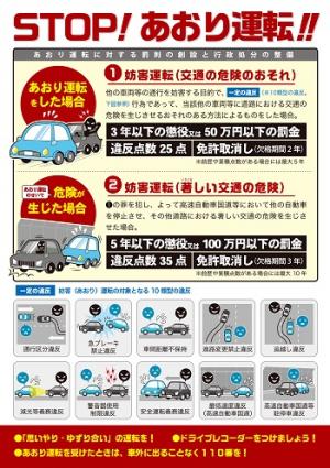 あおり運転リーフレット（警察庁）