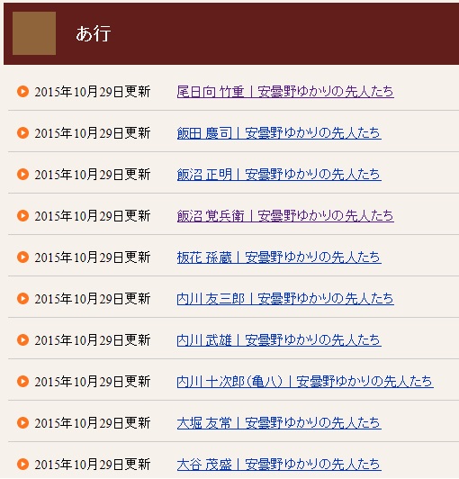 あ行の人物一覧の画像