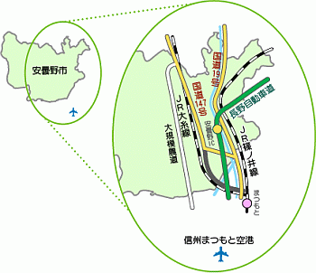 安曇野市の幹線道路など