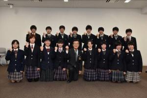 全国大会出場中学生、高校生表敬訪問