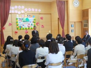 明科来た認定子ども園入園式