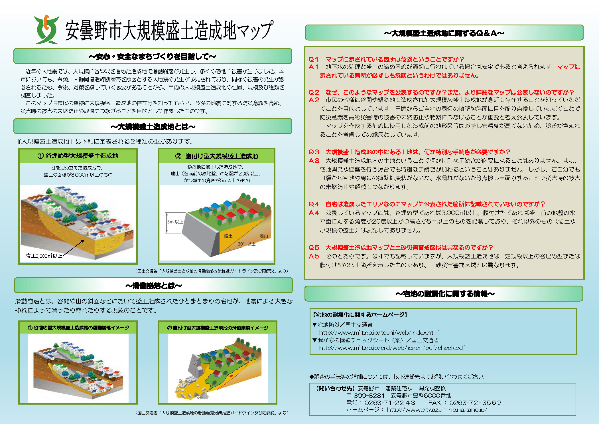 安曇野市大規模盛土造成地マップ解説面