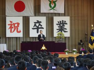 穂高東中学校卒業式