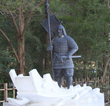 阿曇比羅夫像（穂高神社）