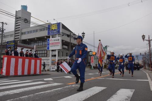 分列行進（ポンプ操法優勝隊）