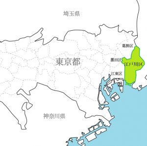江戸川区位置図
