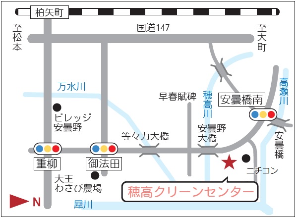 穂高クリーンセンター地図