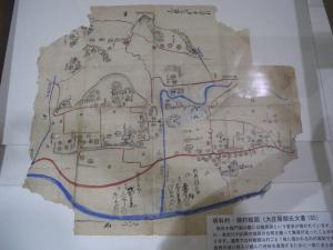 元禄11年　明科村、潮村絵図（大庄屋関氏文書、安曇野市文書館寄託）