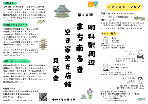 明科まちあるきのマップ表