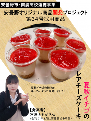 第34号夏秋イチゴのレアチーズケーキ