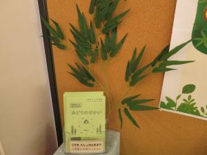 児童書コーナーテーマ展示　『みどりのせかい』　装飾