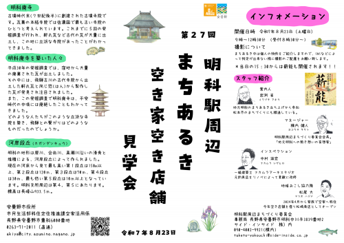 明科まちあるきのマップ