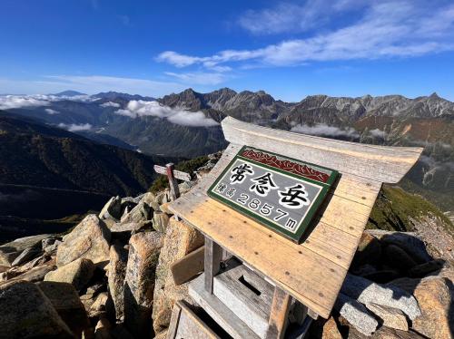 常念岳山頂