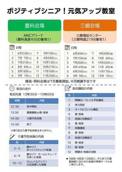 令和8年度 ポジティブシニア!元気アップ教室(豊科・三郷)