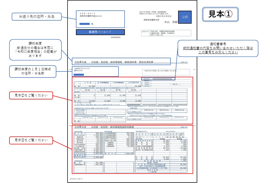 納税通知書の見方①