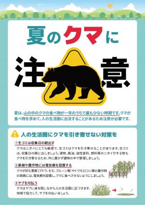夏のクマに注意