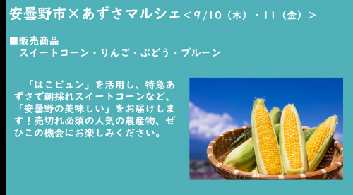 安曇野市×あずさマルシェ