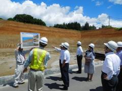 中部縦貫自動車道建設現場視察（高山市）