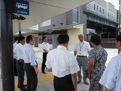 能美根上駅現地視察（能美市）