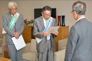 「社会を明るくする運動」メッセージ伝達の様子