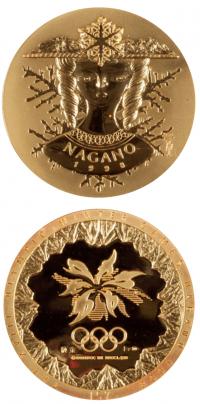 「長野オリンピック公式記念メダル」の画像