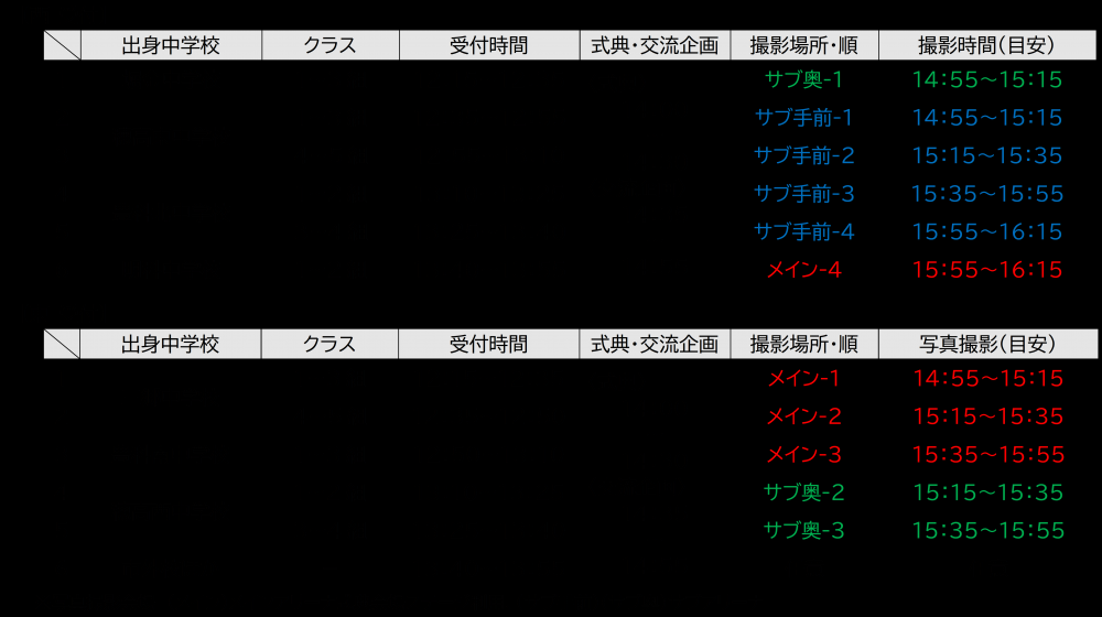撮影時間